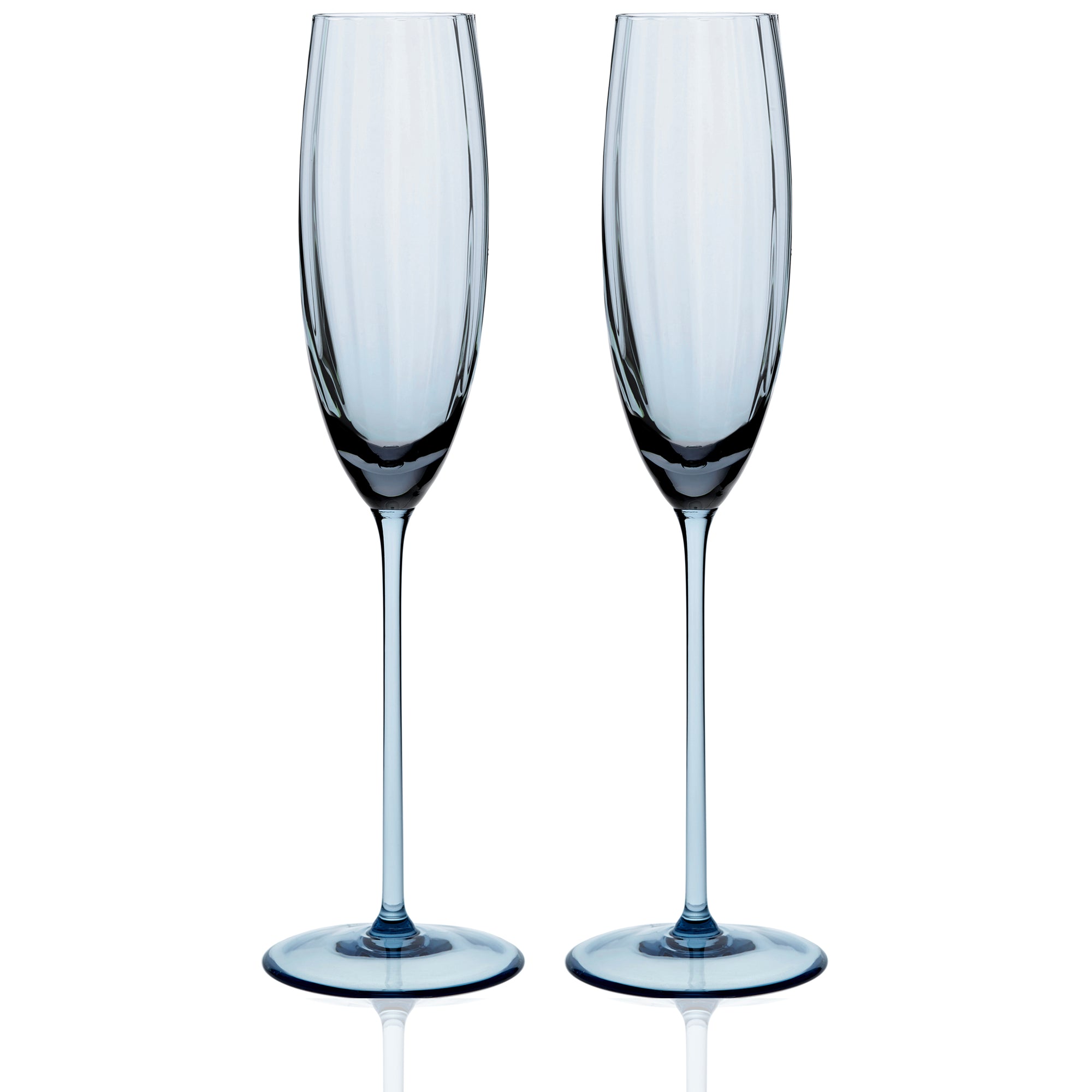 Quinn Stemware Champagne Flute, in Ocean- Caskata