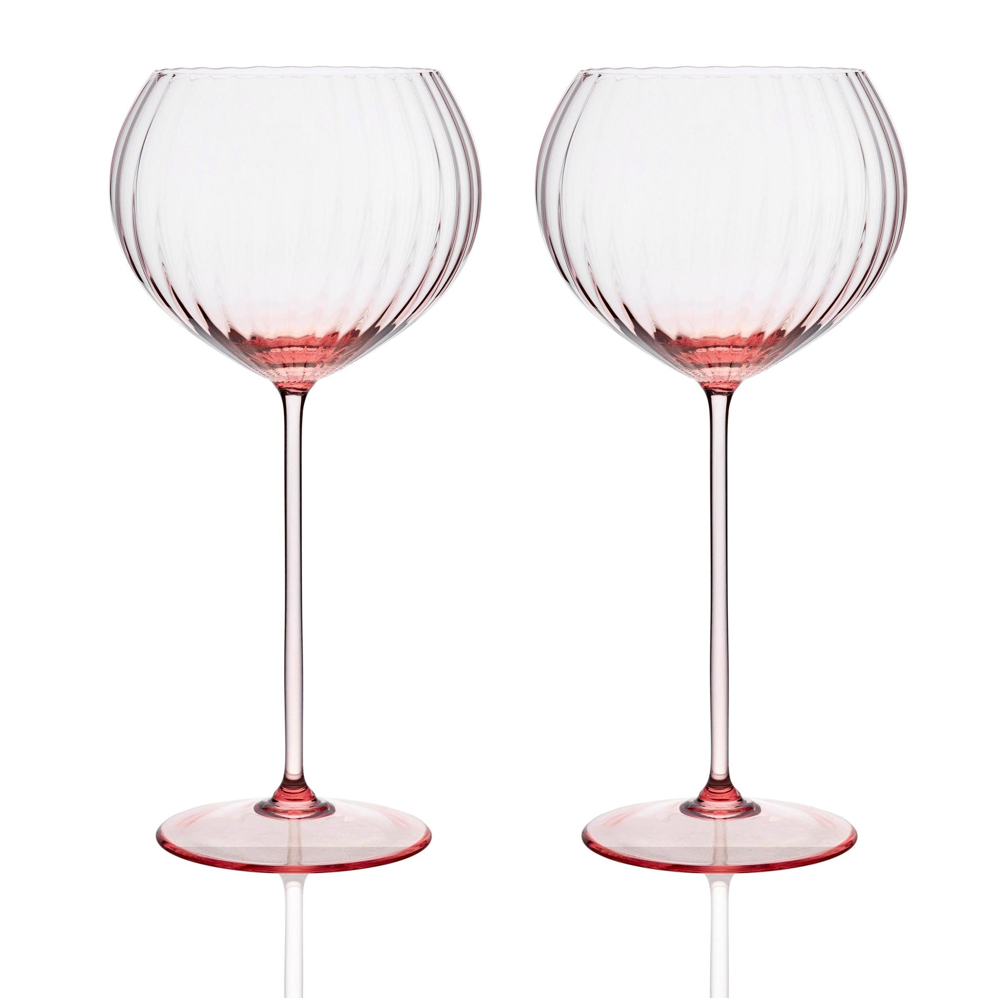 Caskata Quinn Rose Universal Wine Glasses S/2