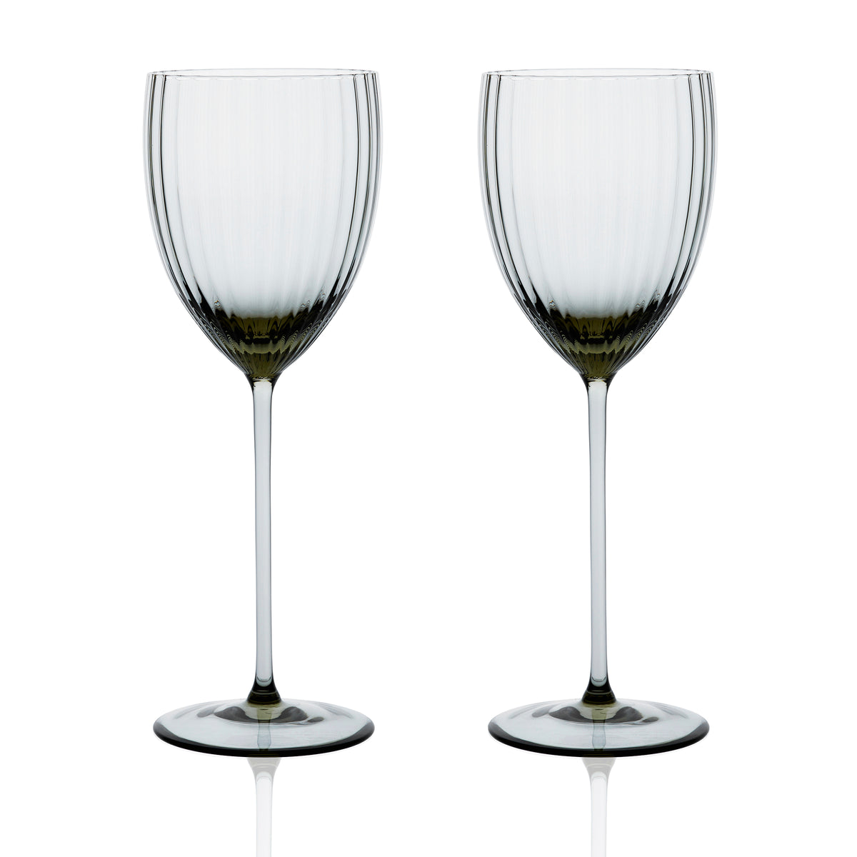 Quinn Smoke White Wine Glasses Set/2 - Caskata