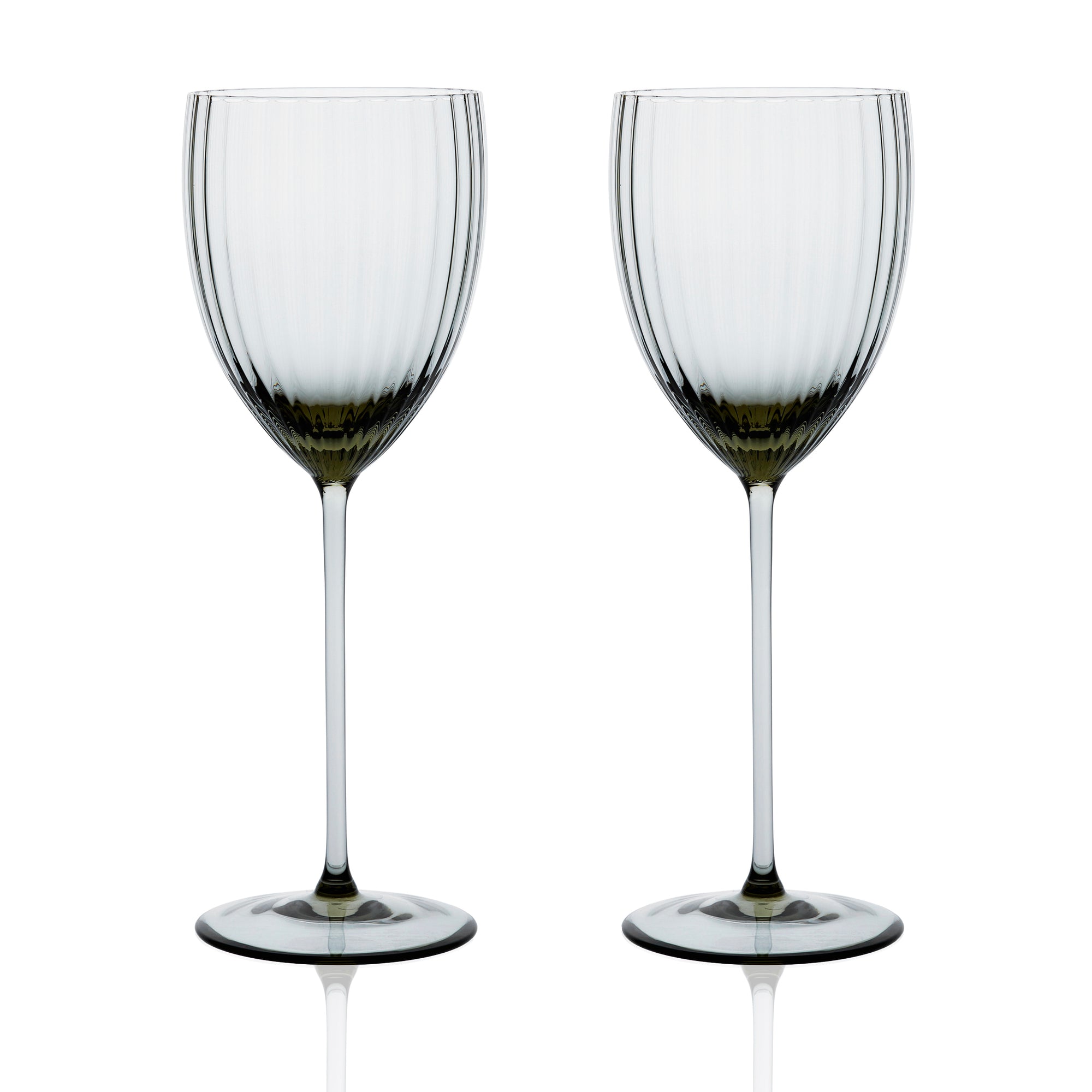 Quinn Smoke White Wine Glasses Set/2 - Caskata