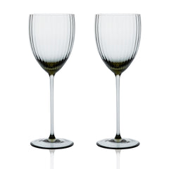 Quinn Smoke White Wine Glasses Set/2 - Caskata