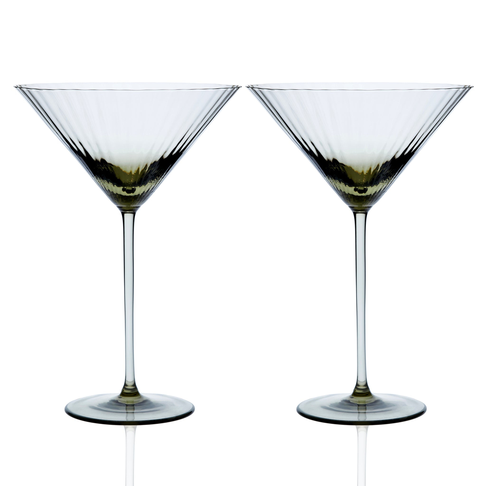 Caskata Quinn Smoke Martini Glasses Set of 2