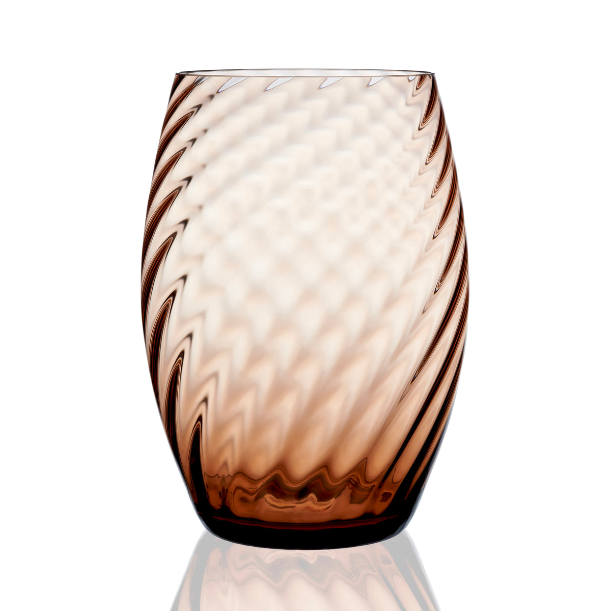 Amber Brown Colored Quinn Hurricane Candle Holder 