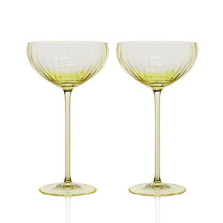 Quinn Citrine Coupe Glasses Set/2 - Caskata
