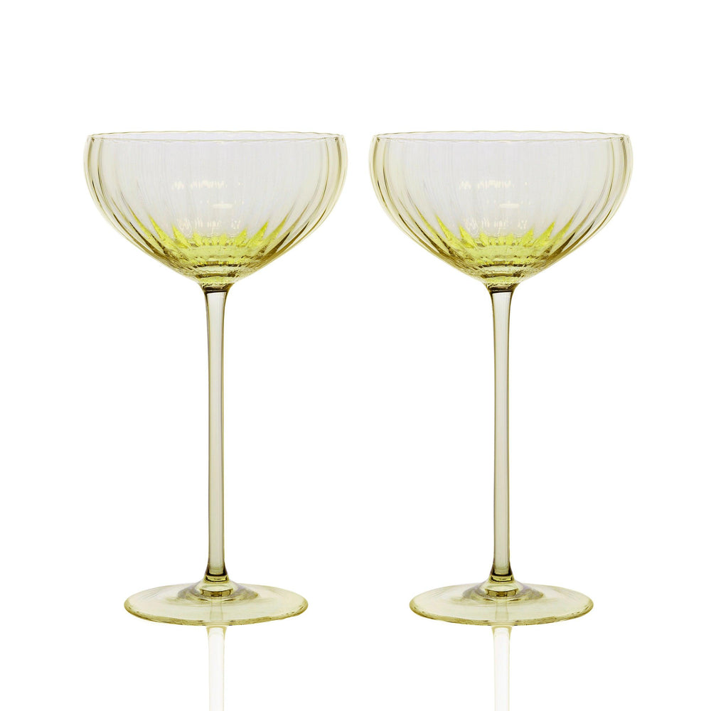 Quinn Citrine Coupe Glasses