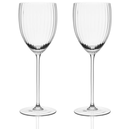 Quinn optic clear universal mouth-blown wine glasses from Caskata.