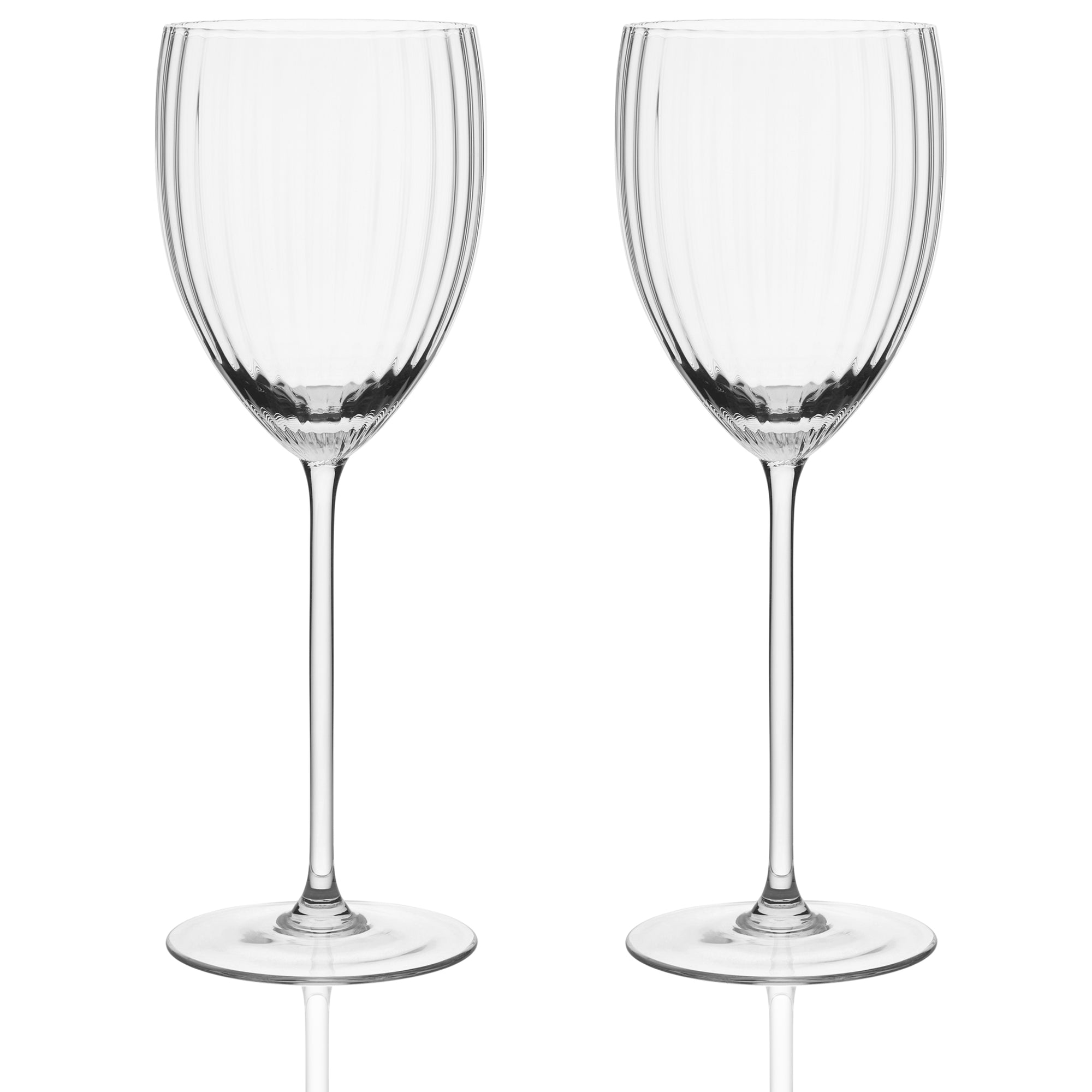 Quinn optic clear universal mouth-blown wine glasses from Caskata.