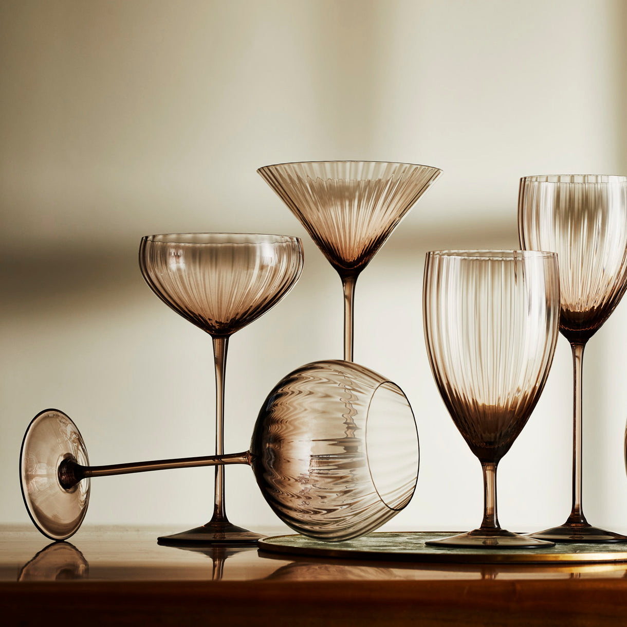 Quinn Mocha Red Wine Glasses | Caskata
