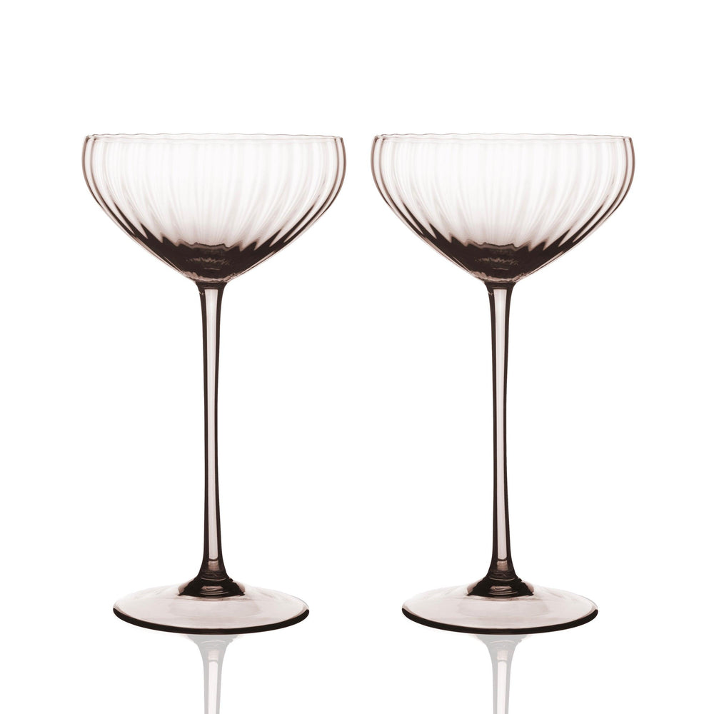 Quinn Mocha Coupe Glasses