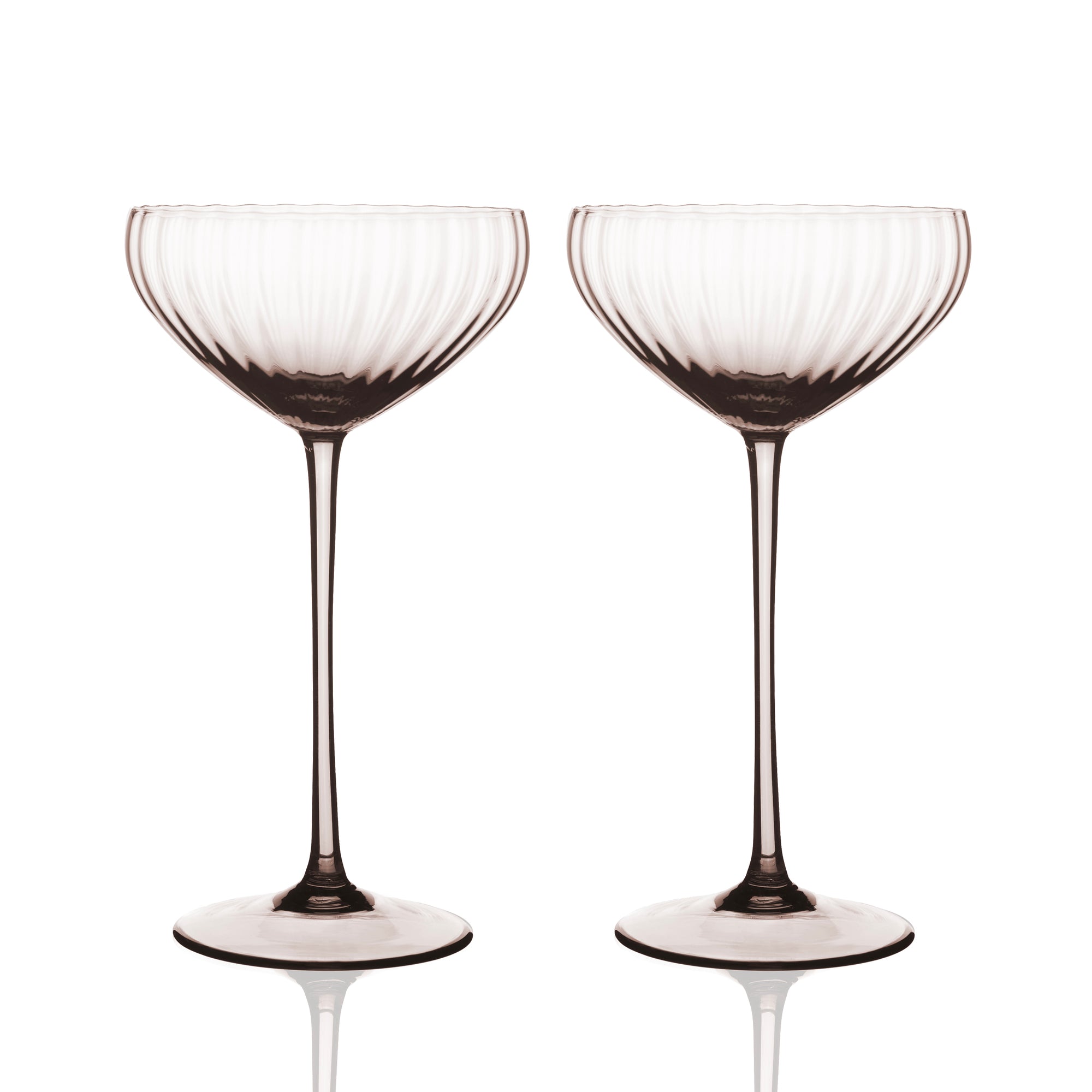 Caskata Celia Ocean & Citrine Coupe Cocktail Glasses Set of 2