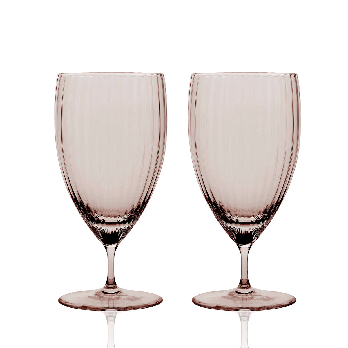 Quinn Mocha Everyday Stemmed Water Glass Set of 2 from Caskata