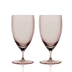 Quinn Mocha Everyday Stemmed Water Glass Set of 2 from Caskata