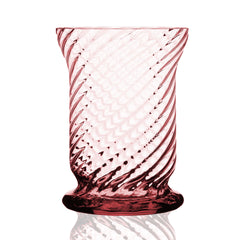 Quinn Rose Boothbay Hurricane Lantern in Crystal from Caskata