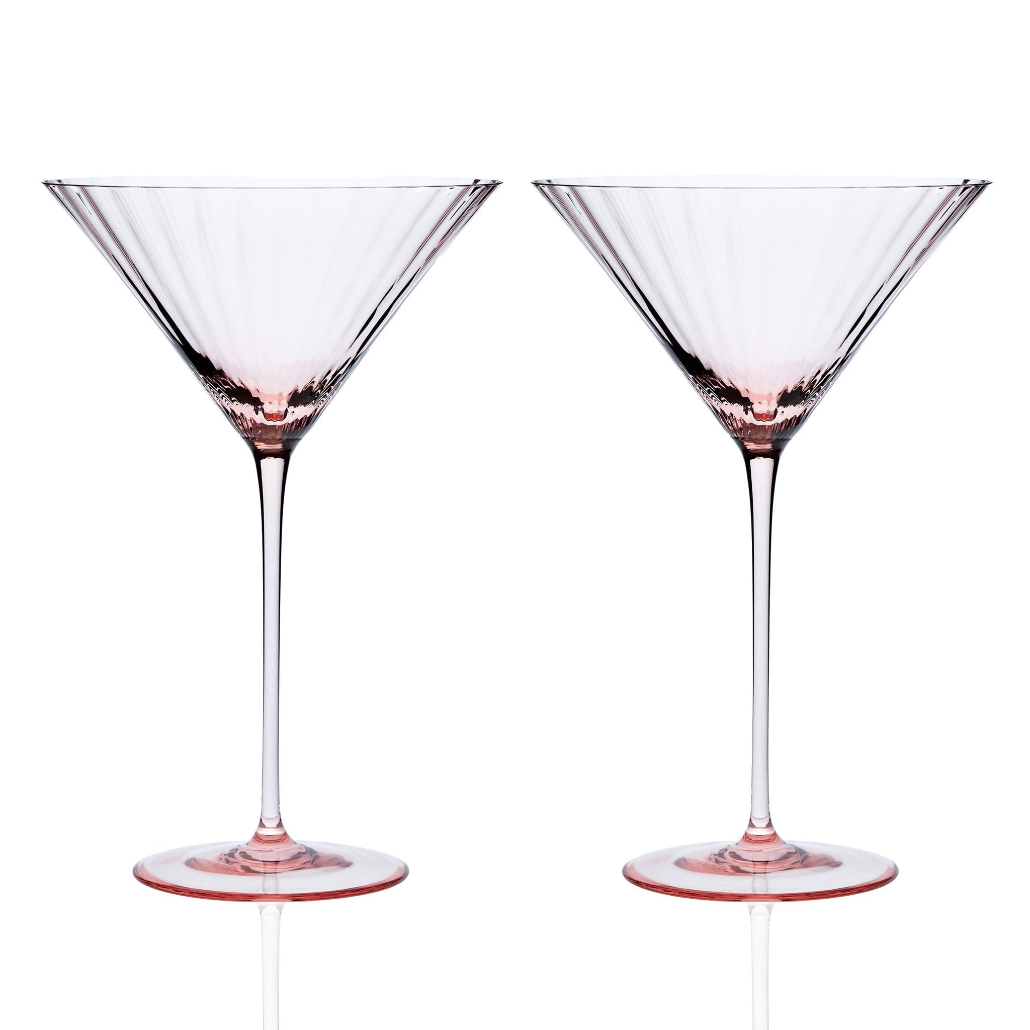 Rose Gold Stainless Steel Martini Glasses - Set Of 4