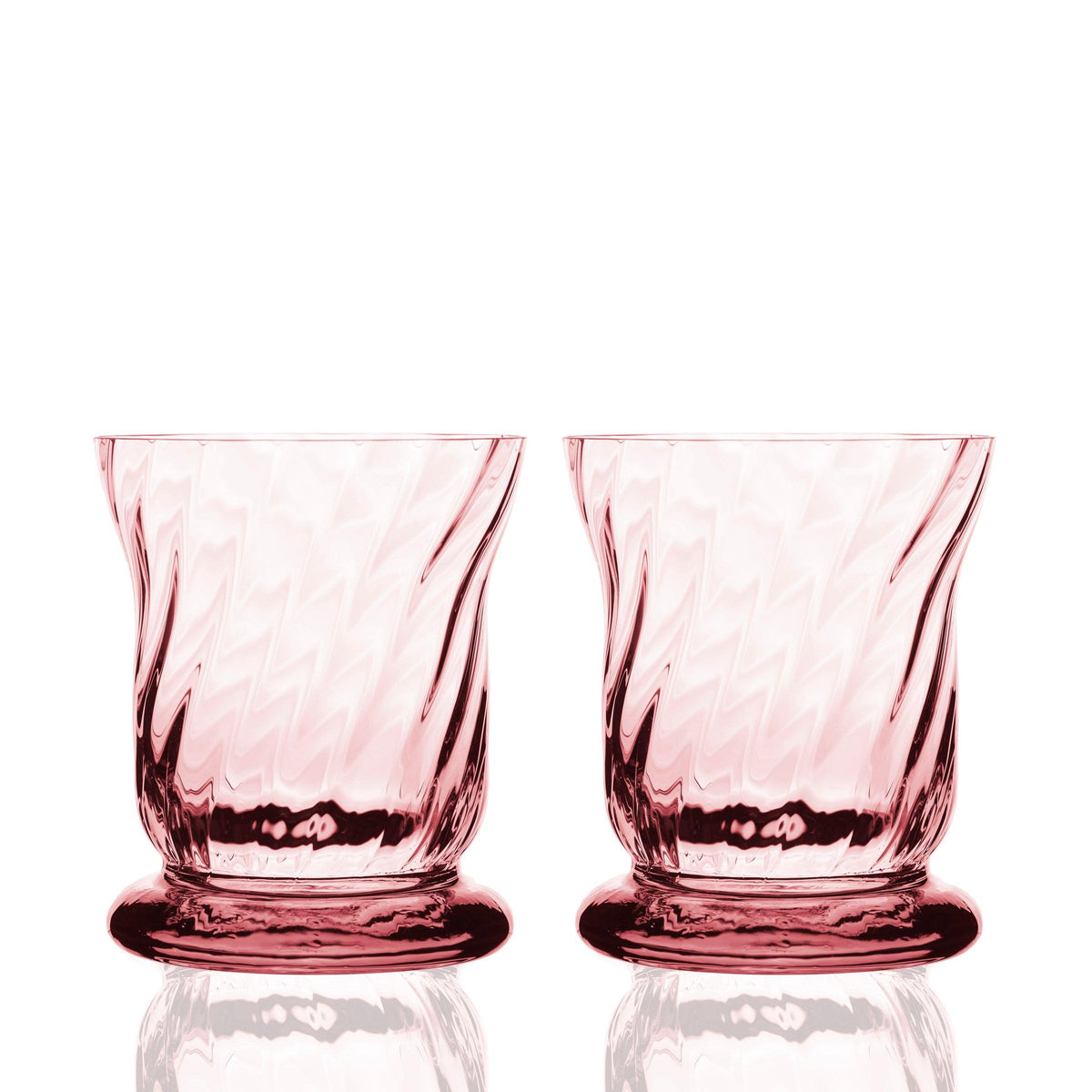 Quinn Rose Votives Crystal Candleholders Set of 2 from Caskata