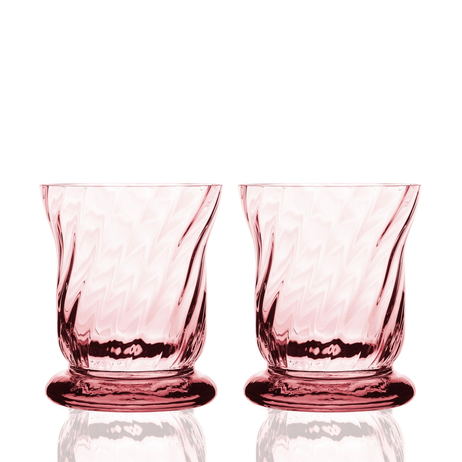 Quinn Rose Votives Crystal Candleholders Set of 2 from Caskata
