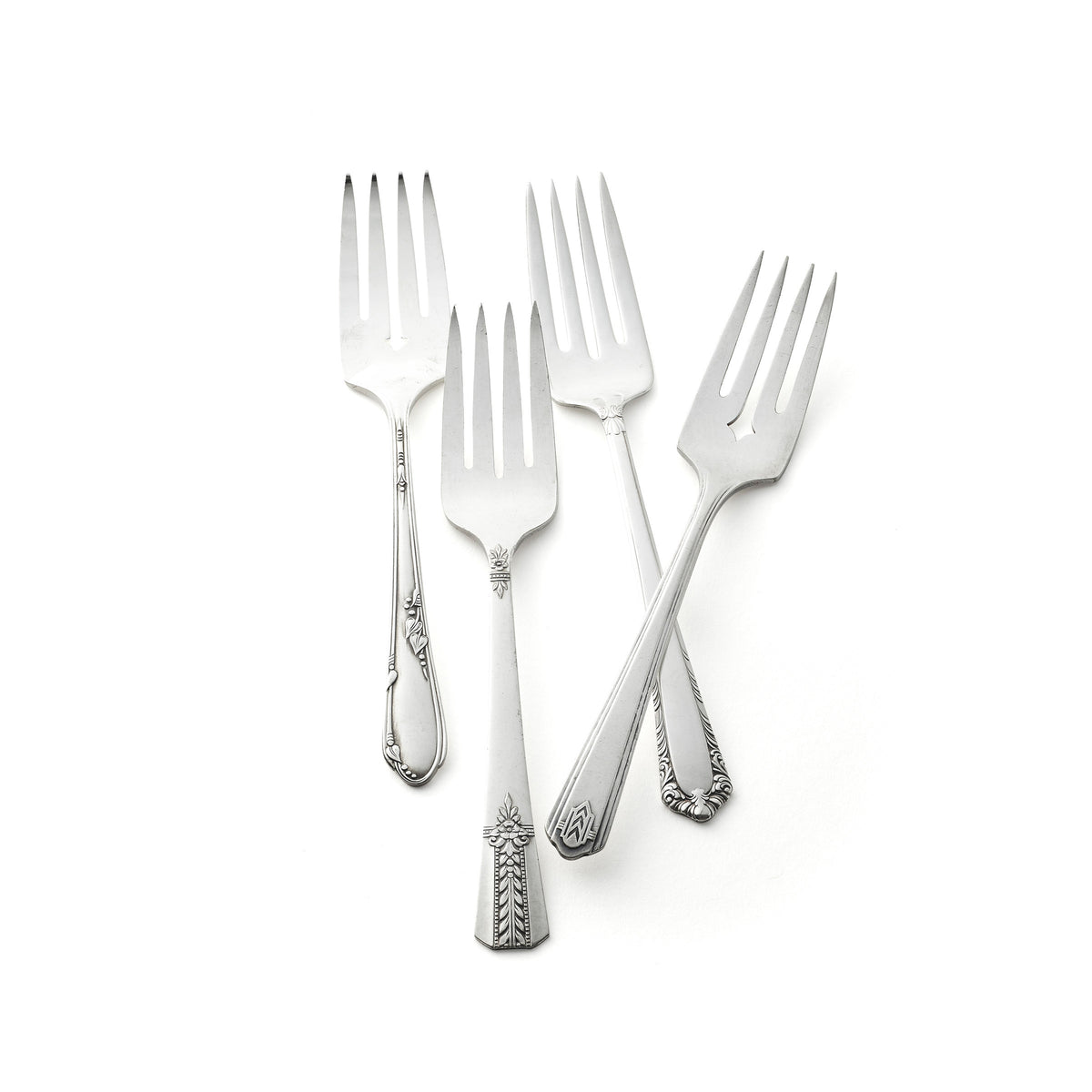 Vintage, silver-plated salad and dessert forks collected by Caskata.