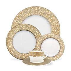 Ellington Shimmer Gold & Platinum 5-Piece Place Setting - Caskata