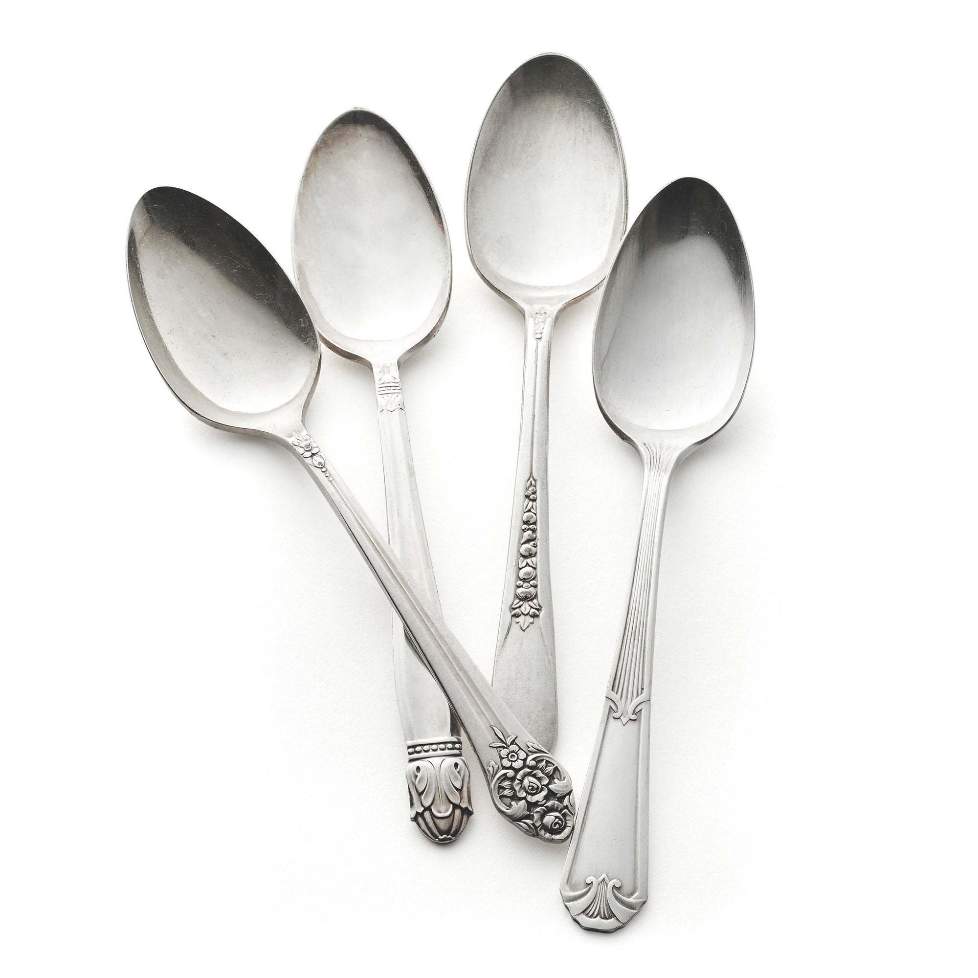 Vintage, silver-plated teaspoons collected by Caskata.