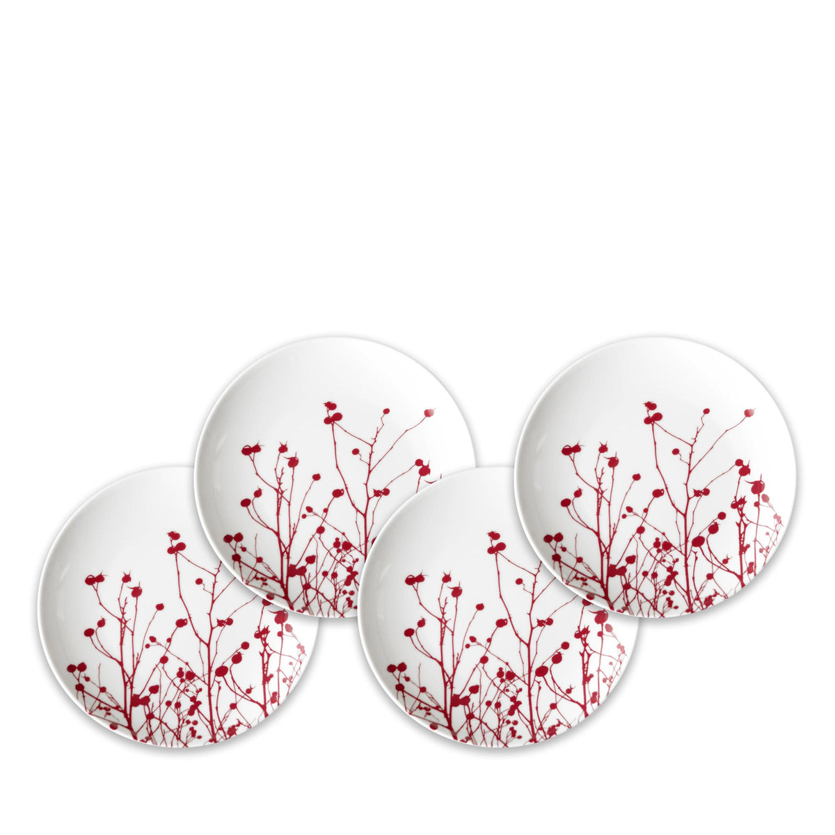 Winter Berries Canapé Plates Boxed Set/4 - Caskata